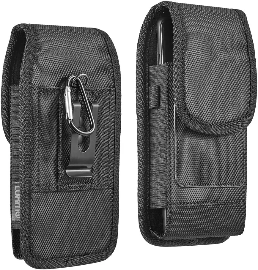 Cell Phone Pouch Nylon Holster Case with Belt Clip Cover For Motorola G Stylus (2021)/G Power (2021)/G Play (2021)/Z2 PLAY/Z2 Force/Z3 Play/Z Play Case