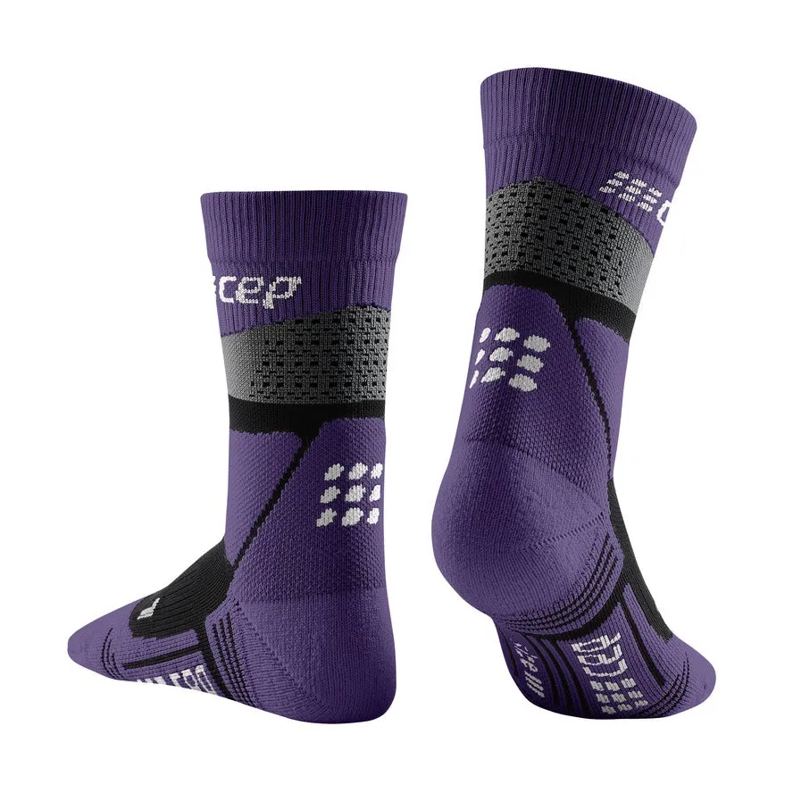 CEP | Hiking Max Cushion Mid Cut Compression Socks | Women's | Purple