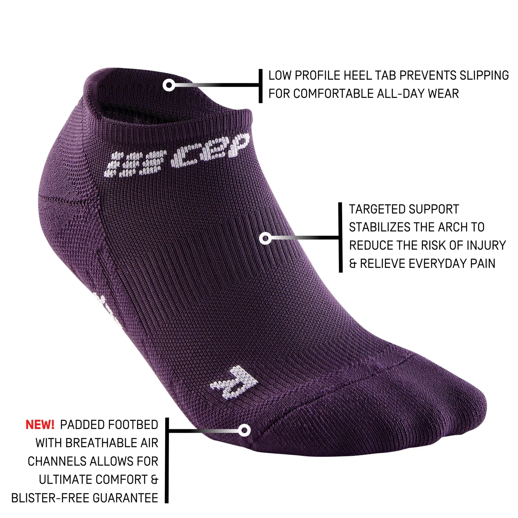 CEP | The Run No Show Socks 4.0 | Women's | Violet