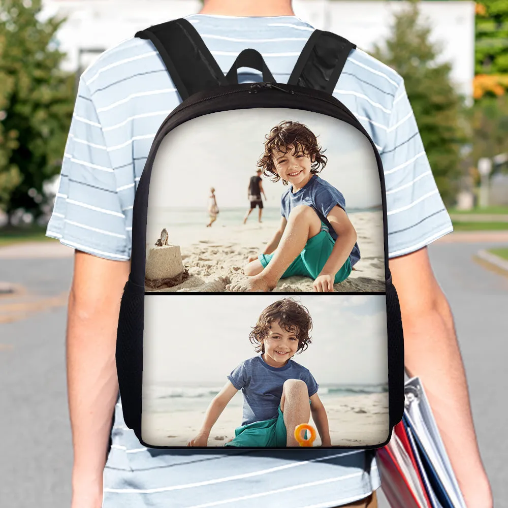 Custom Photo Backpack Personalised School Bag for Students