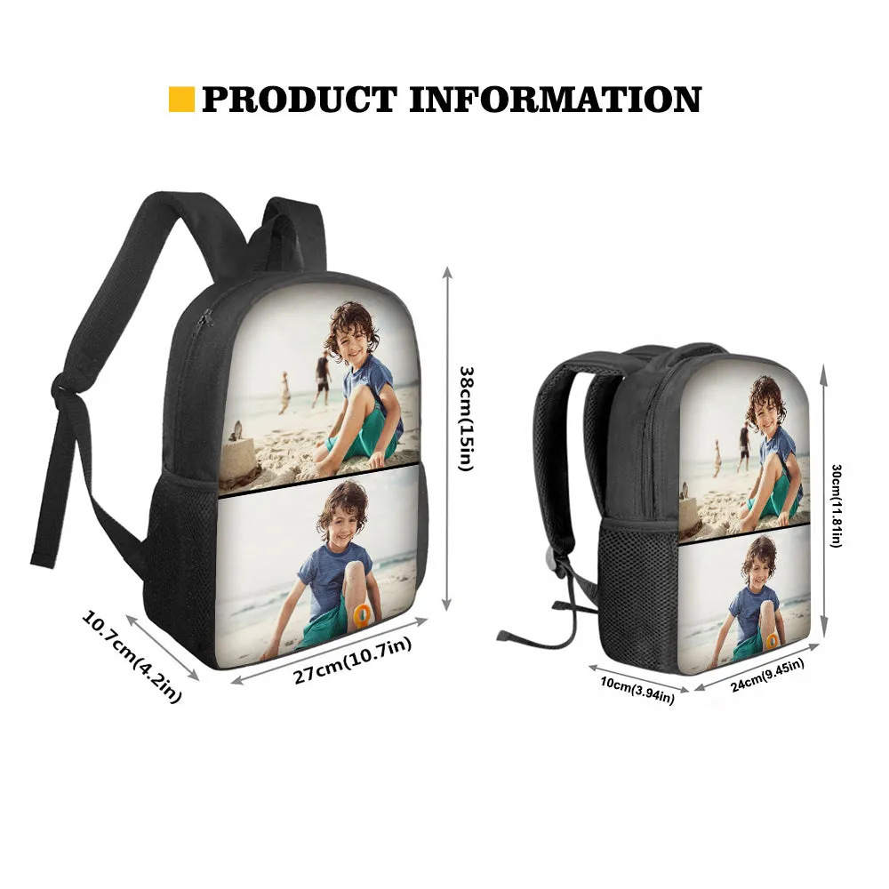 Custom Photo Backpack Personalised School Bag for Students