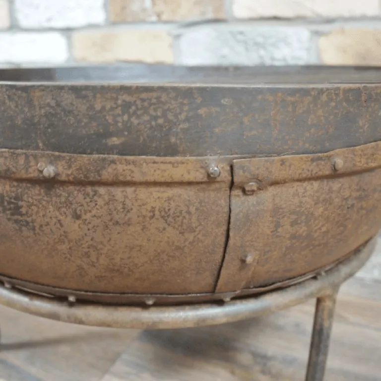 Kadai Iron Fire Pit with Grill