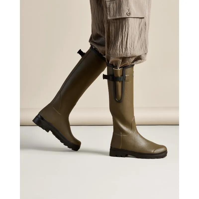 Le Chameau Ladies Vierzon Jersey Lined Wellington Boots - Chameau Green