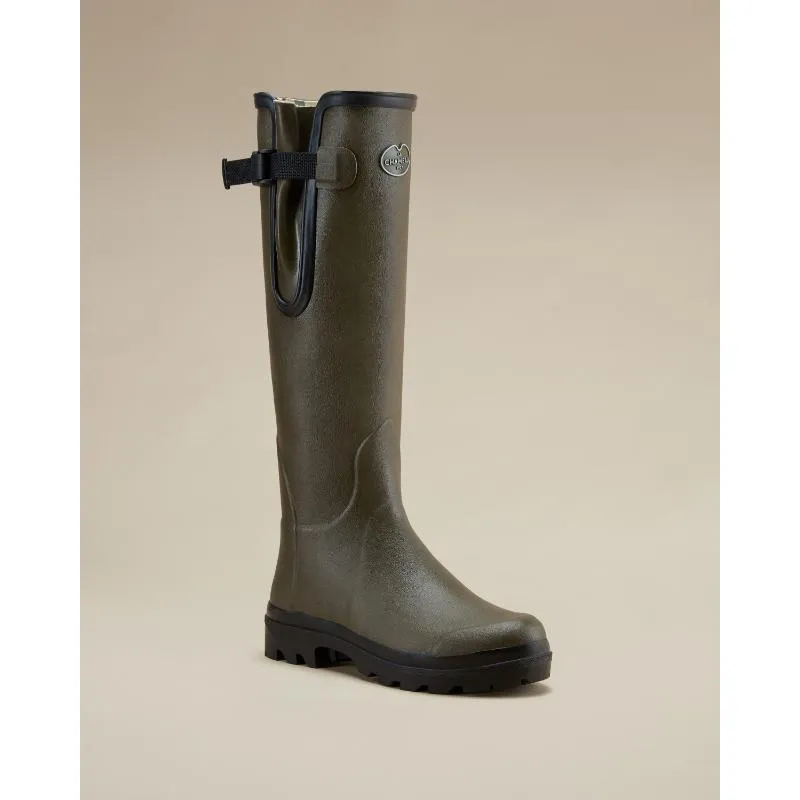 Le Chameau Ladies Vierzon Jersey Lined Wellington Boots - Chameau Green