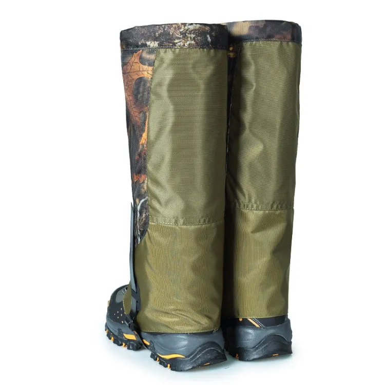 LUCKSTONE Unisex Waterproof Gaiters Cycling Legwarmers Leg Cover Camping Hiking Ski Boot(Camouflage Army Green)