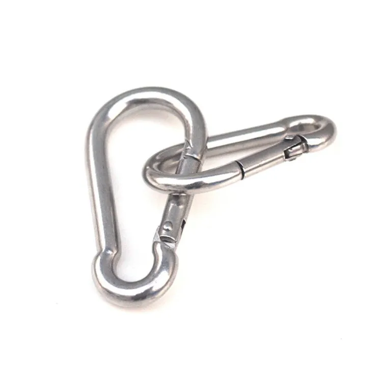 M4 Stainless Steel Carabiner Spring Hook Multi-tool Mountaineering Buckle Lock Camping Hook Rope, Inner Diameter: 3.93mm