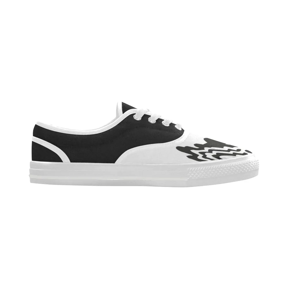 Men's Aries Monochrome Print Canvas Low Top Shoes