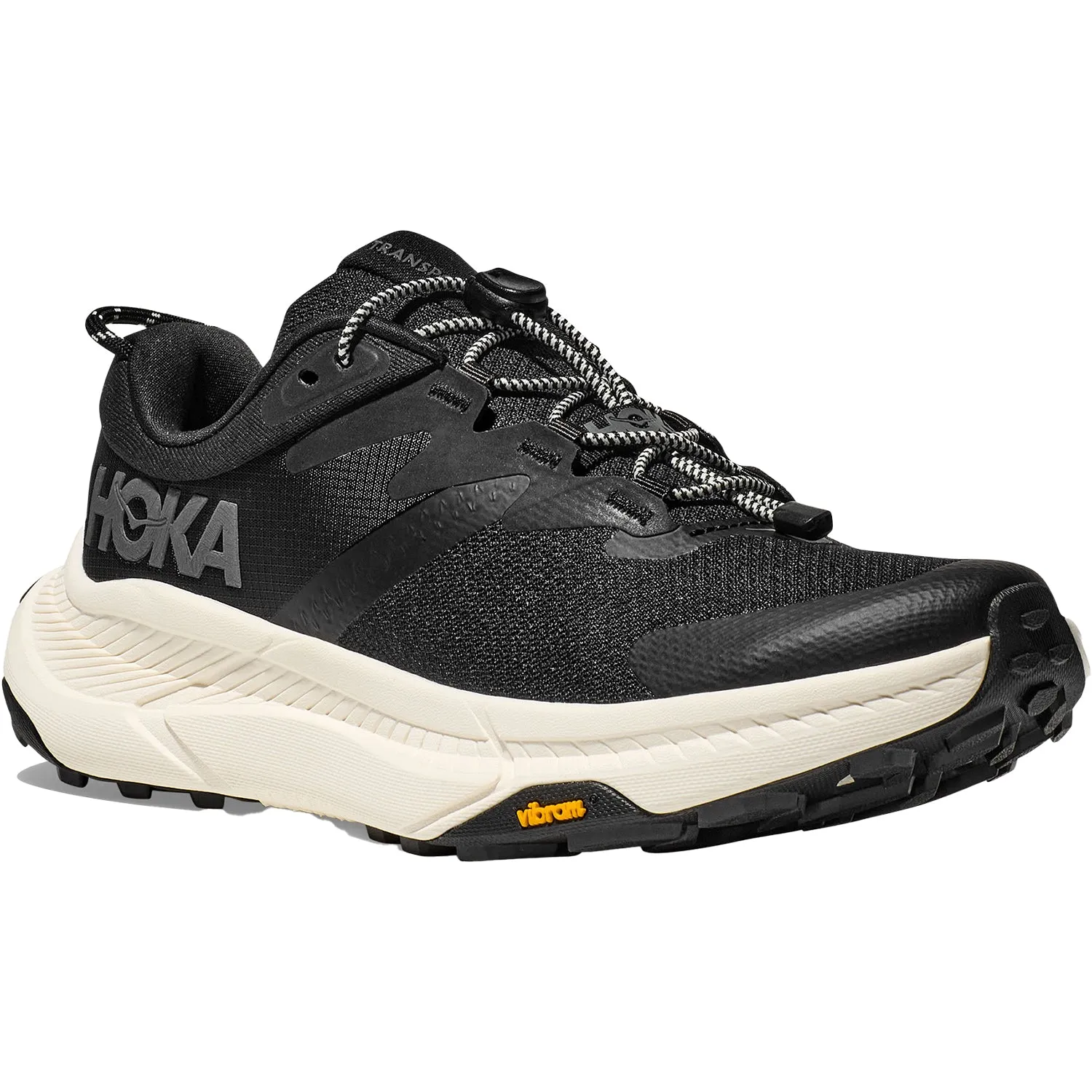 Men's Hoka Transport Black/Alabaster Mesh