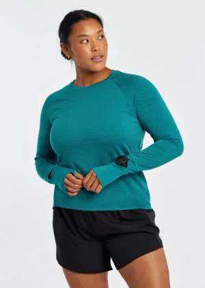 Oiselle | Flyout Long Sleeve | Women's | Emerald