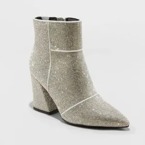 Open Box - Women's Cailin Ankle Boots - A New Day Silver 7