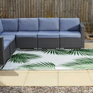 Outside In 210cm Green Tropicana Alfresco Rug