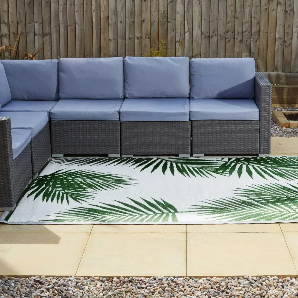 Outside In 210cm Green Tropicana Alfresco Rug