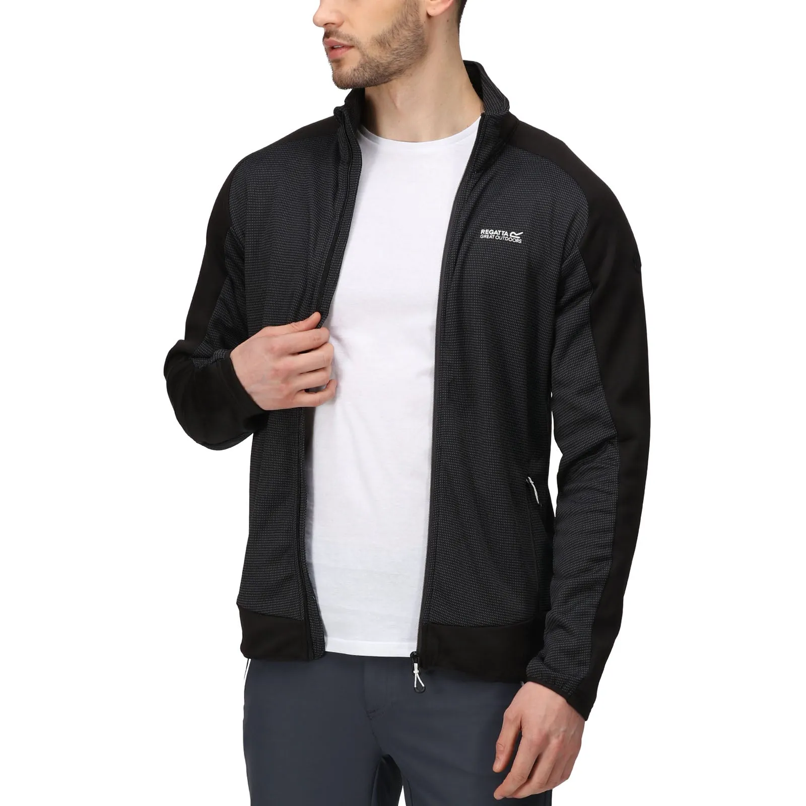 Regatta Mens Highton II Full Zip Fleece Jacket - Grey