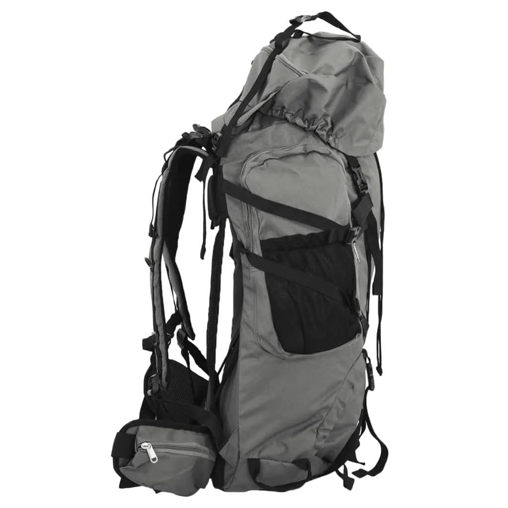 vidaXL Hiking Backpack Grey 80 L Oxford Fabric