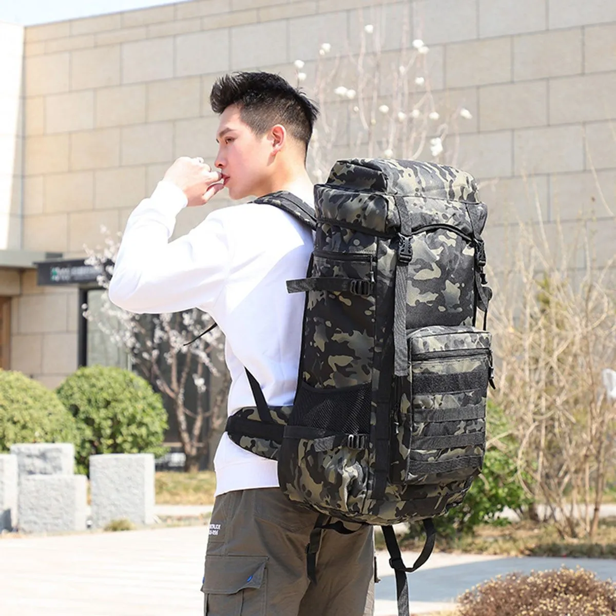 Waterproof Outdoor Camping 70L Military Backpack