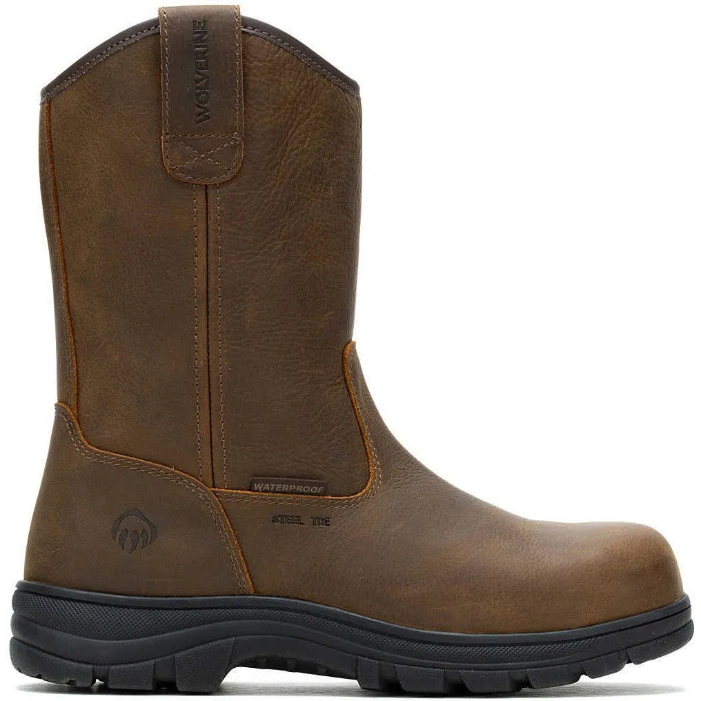 Wolverine Men's Carlsbad 10" Steel Toe WP Wellington Work Boot- Brown- W241069