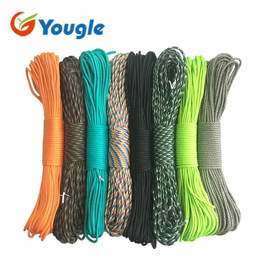 YOUGLE Paracord Parachute Cord Lanyard Tent Rope- Outdoor